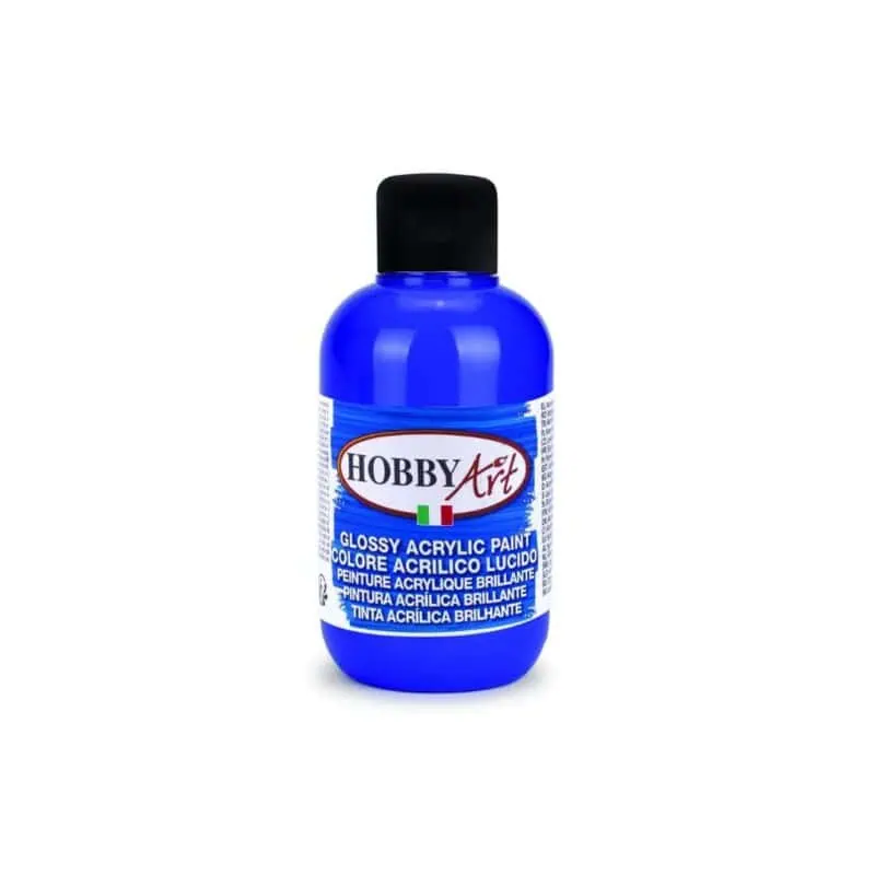 "hobby art glossy acrylic paint 500ml - professional quality for creative projects"