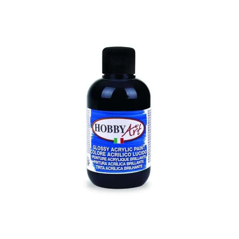 "hobby art glossy acrylic paint 500ml - professional quality for creative projects"
