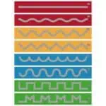 a set of colorful rectangular shapes