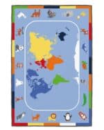 a rug with animals on it