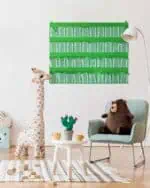 a room with a chair and a stuffed animal